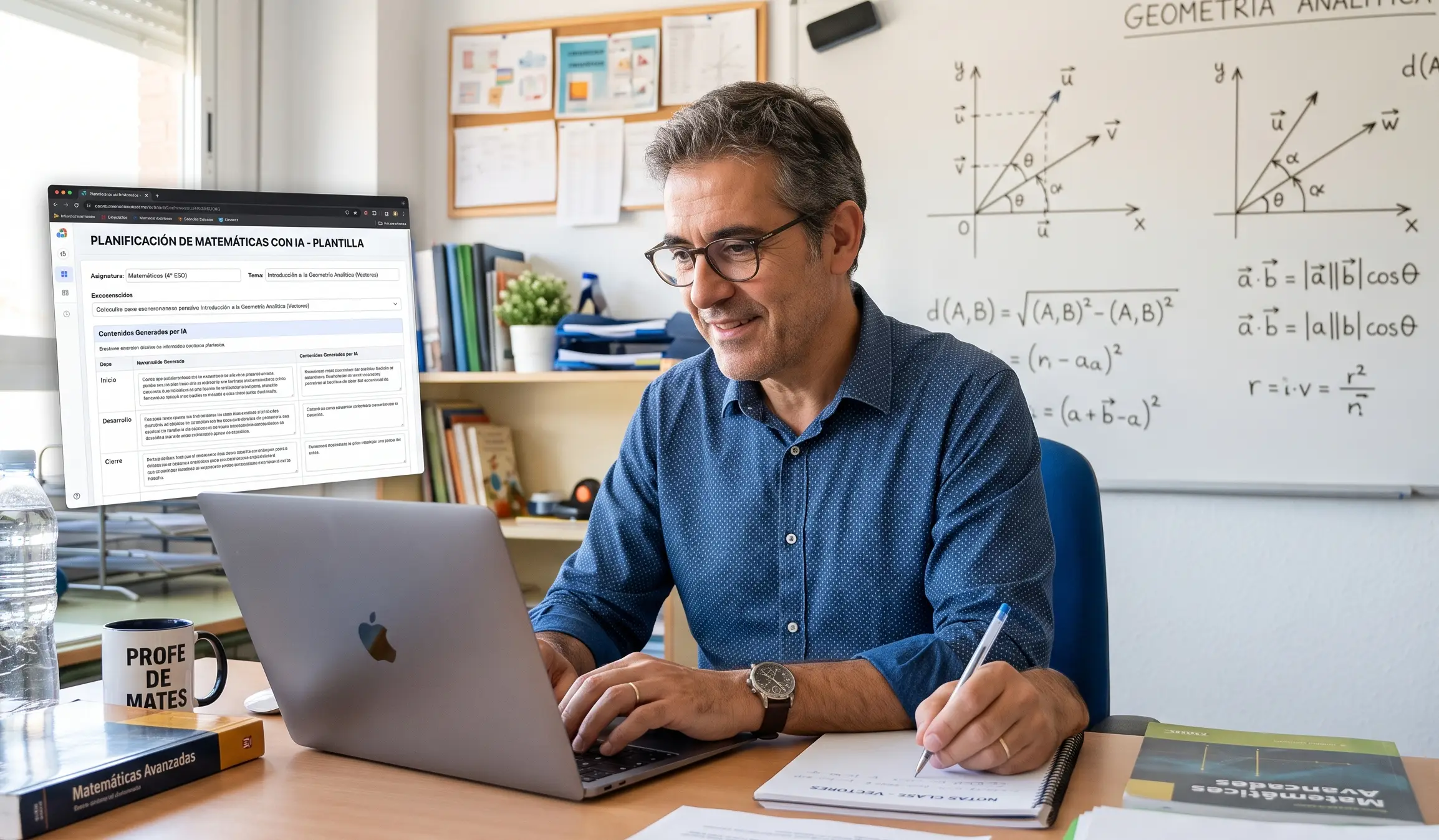 plantilla de planificación de matemáticas con ia