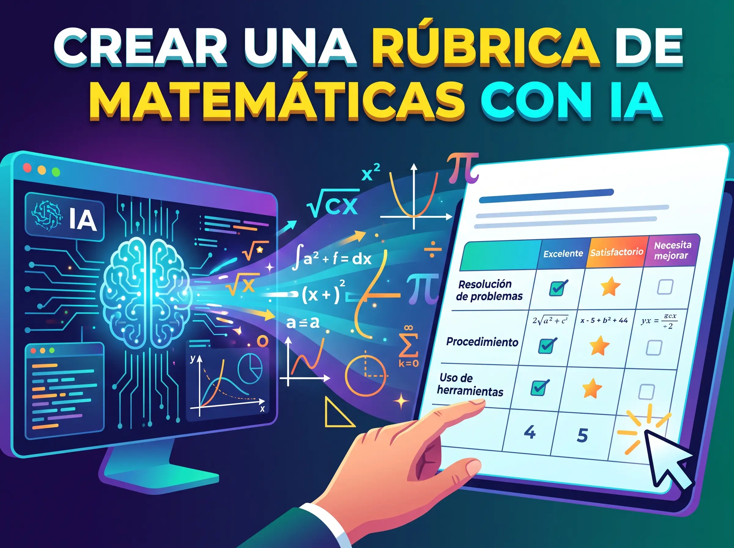 rúbrica de matemáticas con IA